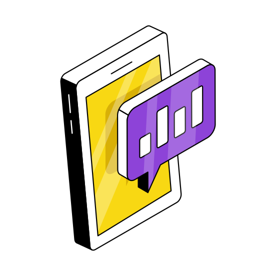 Mobile Business Chat, Business Message, Business Communication, Business Text, Business Conversation  illustration