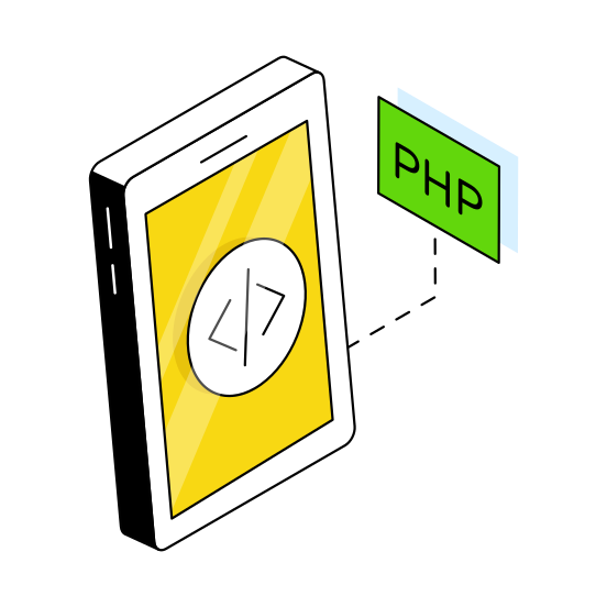 Mobile Programming, Software Development, Html Coding, Mobile Development, Mobile Software Management  illustration