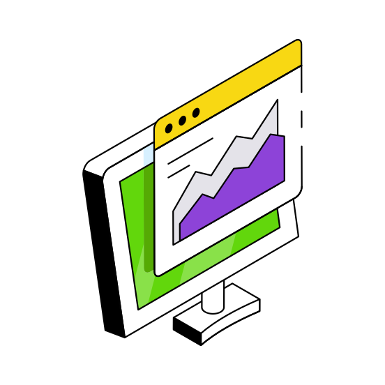 Online Data Analytics, Online Infographic, Web Statistics, Business Data, Online Chart, illustration