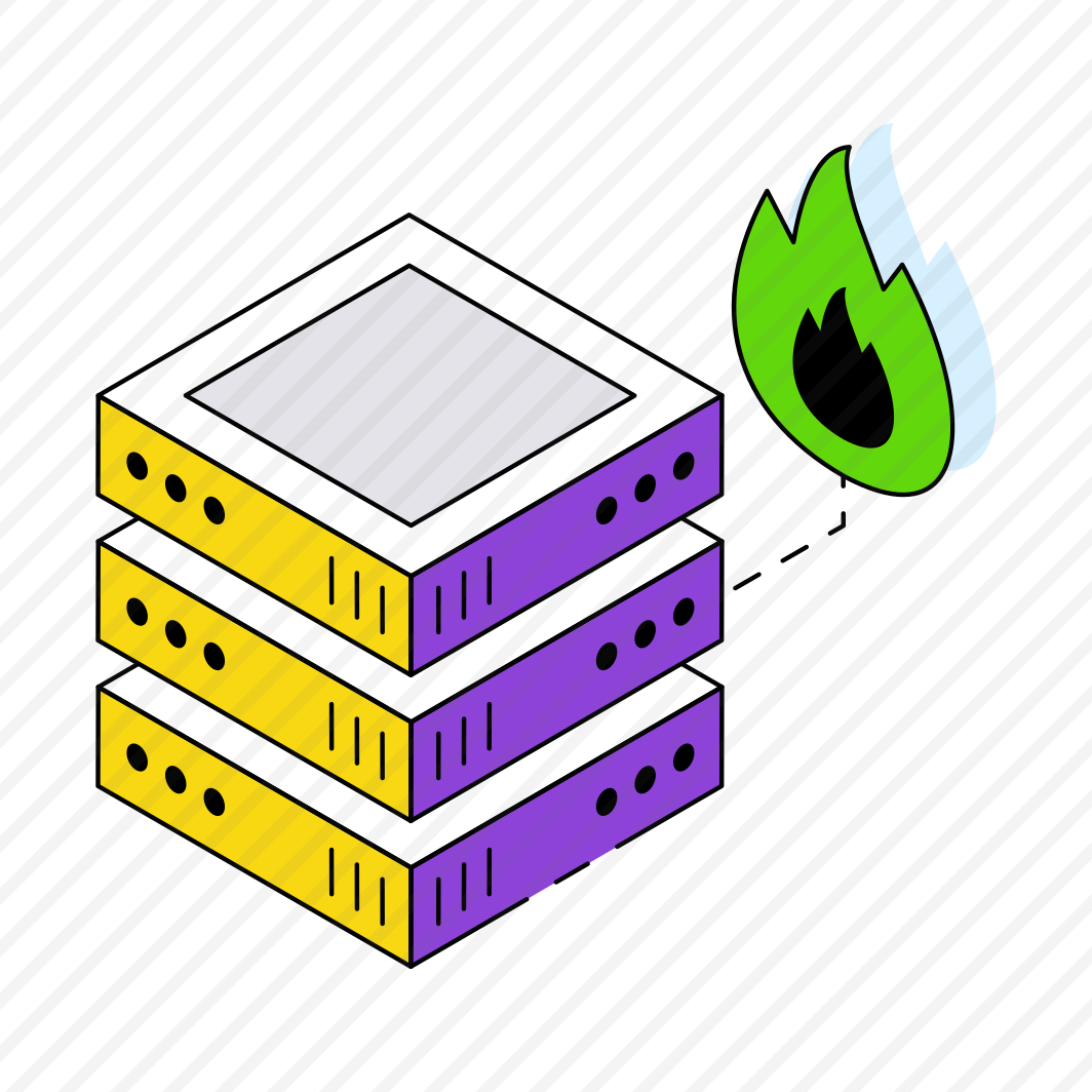 Server Burning, Dataserver Combustion, Database Burning, Server Combustion,  preview
