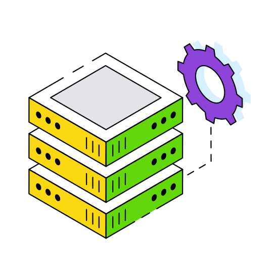 Server Setting, Server Configuration, Server Development, Server Management, Db Setting  illustration