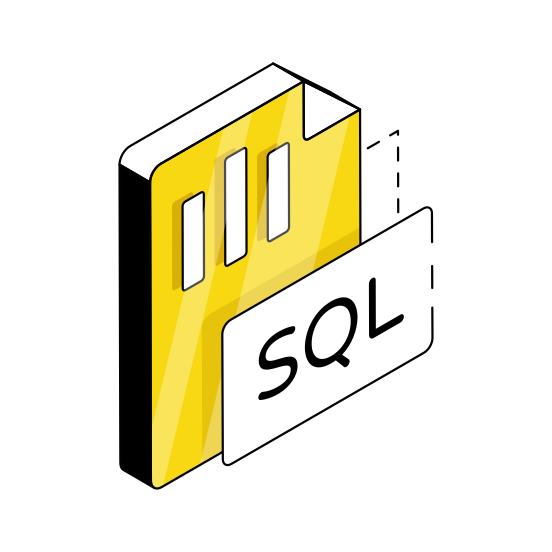 Sql File, File Format, Filetype, File Extension, Document  illustration