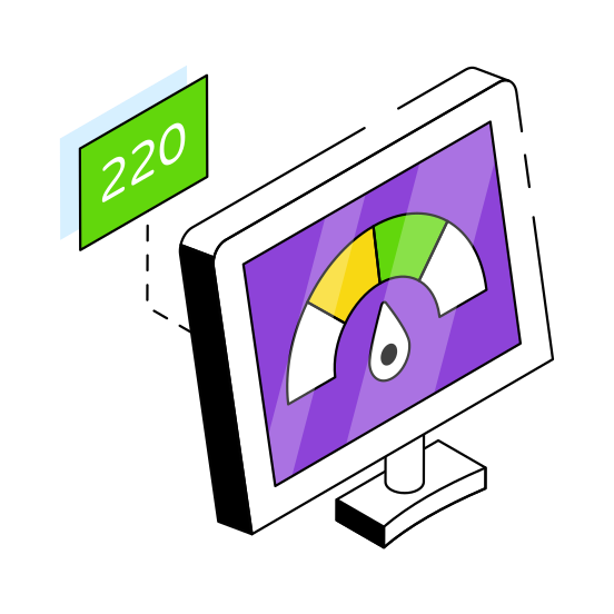 System Speed Optimization, Internet Speed Test, Laptop Speed Test, Speed Analysis, Online Speed Test  illustration