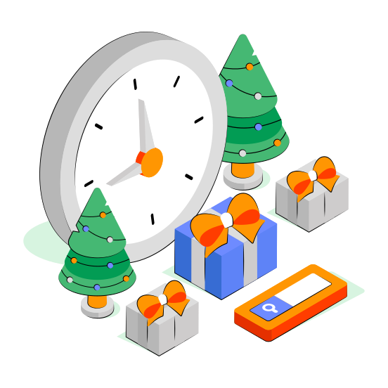 Christmas Time, Christmas Celebration, Xmas Celebration, Gifts, Presents  illustration