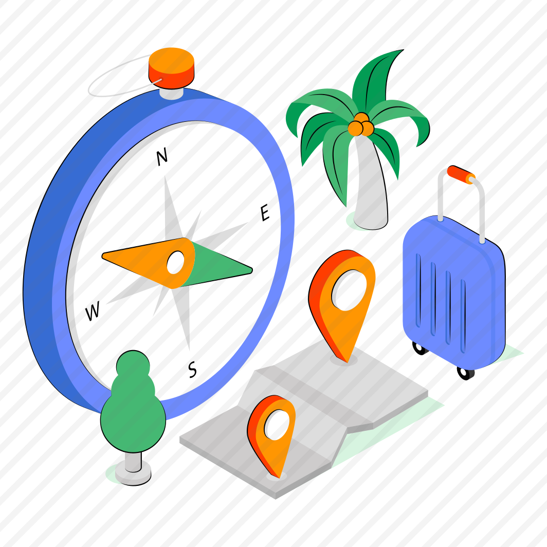 Compass, Windrose, Magnetic Tool, Travel Orientation, Direction Tool preview