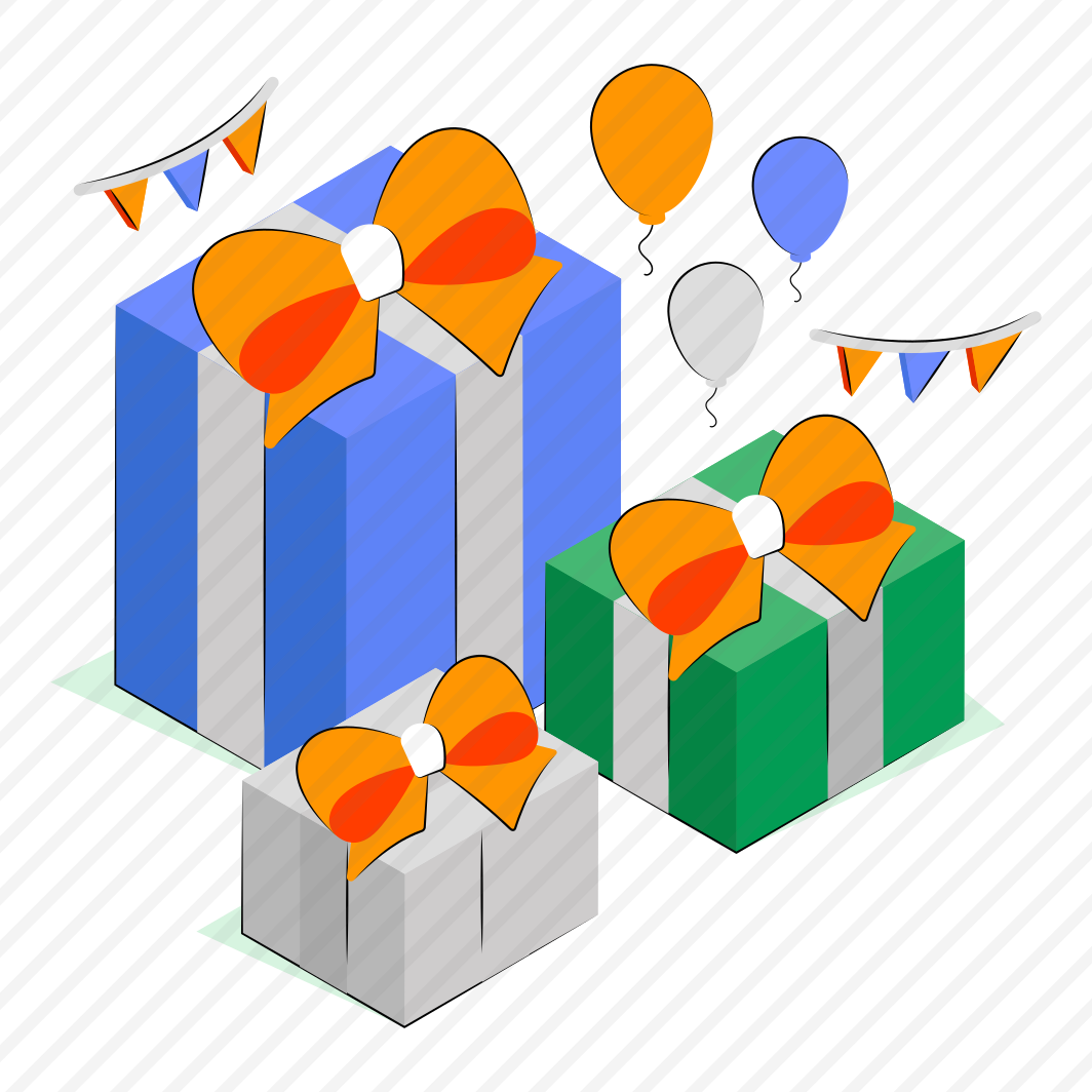 Gift Boxes, Cartons, Wrapped Packages, Presents, Surprise,  preview