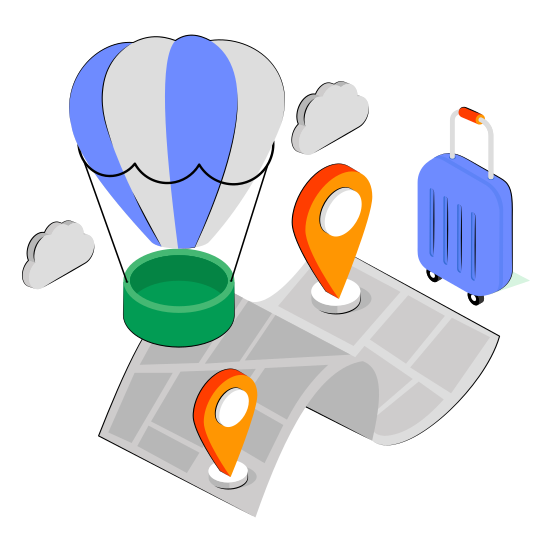 Hot Air Balloon, Fire Balloon, Adventure Balloon, Gas Balloon, Helium Balloon illustration