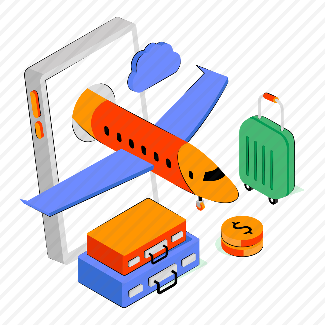 Mobile Flight Booking, Online Booking, Air Travel, Flight Booking App, Phone Travel Application, preview