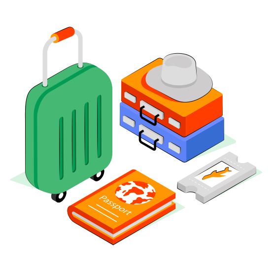 Passport, Visa, Permit, Travel Accessories, Identity Pass illustration