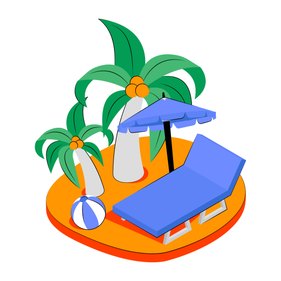 Sunbed, Beach Chair, Beach Bed, Taking Sunbath, Solarium  illustration