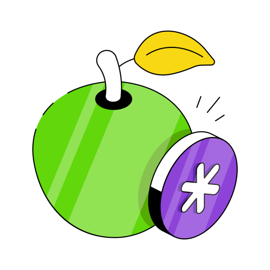 Apple, Fruit, Edible, Nutrition Diet, Healthy Meal,  illustration