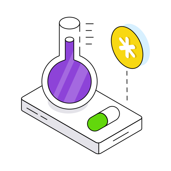 Chemical Flask, Lab Apparatus, Mobile Experiment, Lab Equipment, Laboratory Tool illustration