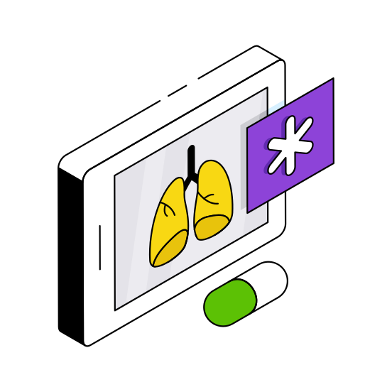 Lungs, Respiratory Organ, Human Organ, Internal Anatomy, Biology,  illustration