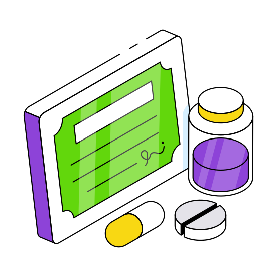 Medical Degree, Diploma, Certificate, Deed, Credential Document,  illustration