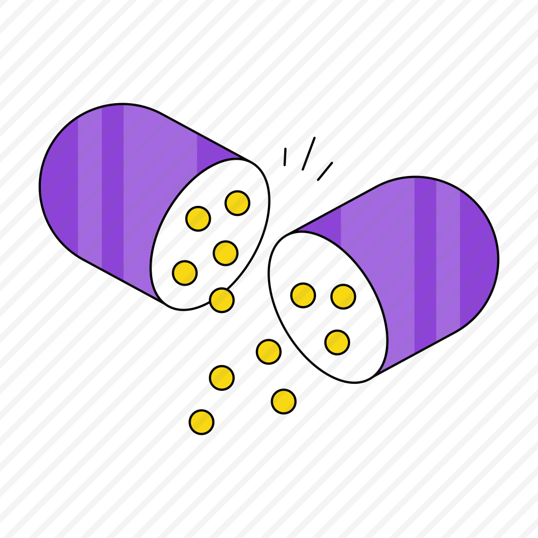 Medicine, Drug, Lozenge, Open Pill, Capsule  preview
