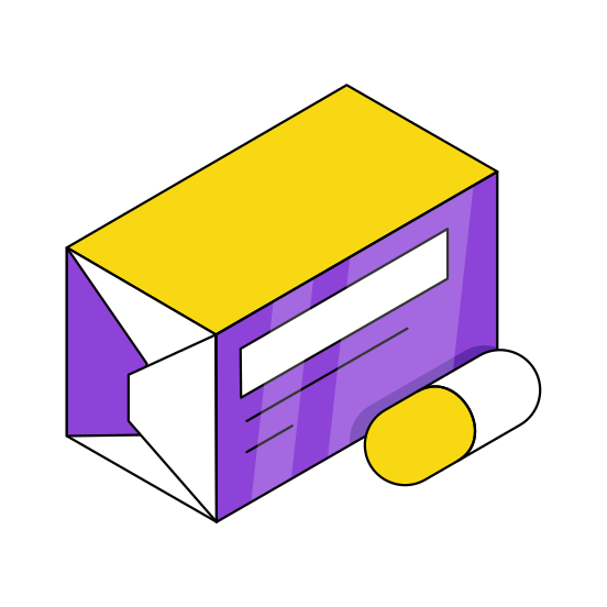 Pills Box, Tablets, Capsules, Medical Treatment, Medicine illustration