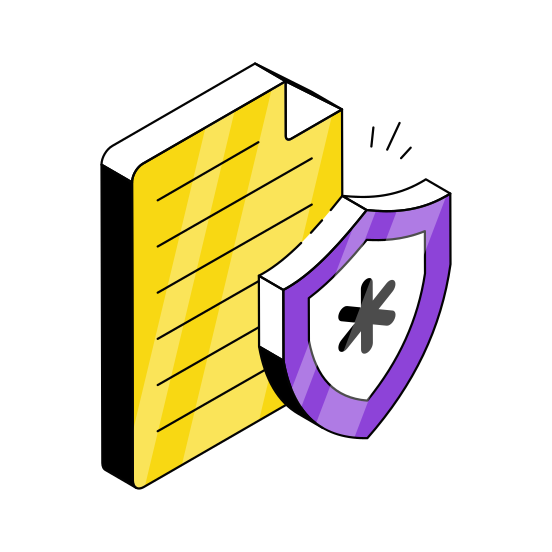 Privacy Policy, Medical Insurance Paper, Safety Paper, Security Document, Security Doc  illustration