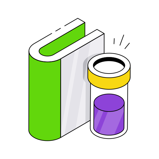 Science Book, Booklet, Handbook, Guidebook, Textbook,  illustration