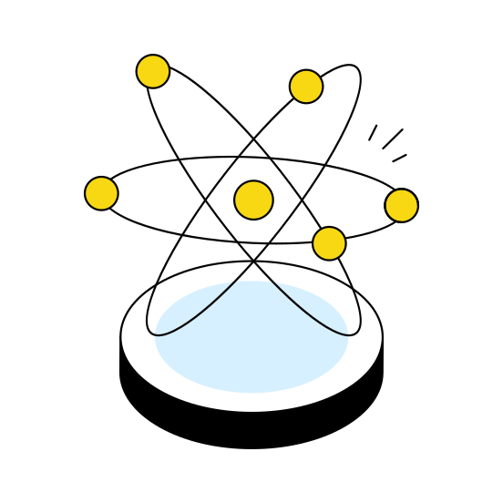 Science, Electron, Proton, Neutron, Physics  illustration