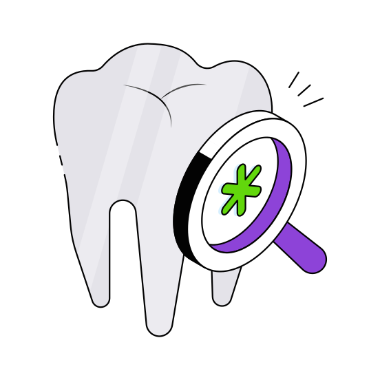 Search Tooth, Find Tooth, Tooth Analysis, Dental Research, Dental Analysis, illustration