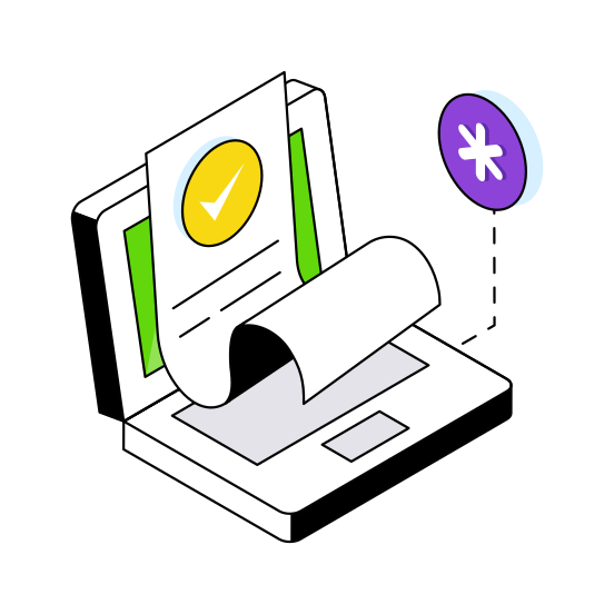 Verified Paper, Verified Document, Verified Doc, Archive, File,  illustration