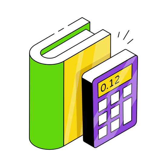 Accounting Book, Booklet, Handbook, Guidebook, Textbook  illustration