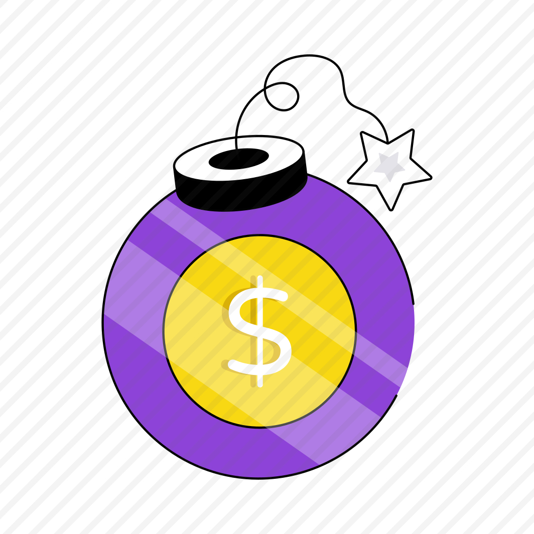 Financial Bomb, Cyber Attack, Bombshell, Dynamite, Explosive Material  preview