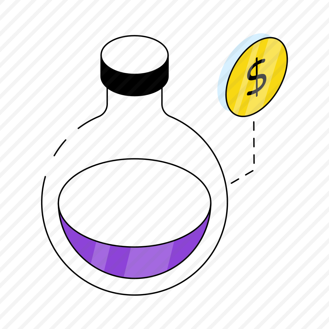 Financial Chemistry, Financial Flask, Financial Experiment, Dollar Lab, Financial Lab preview