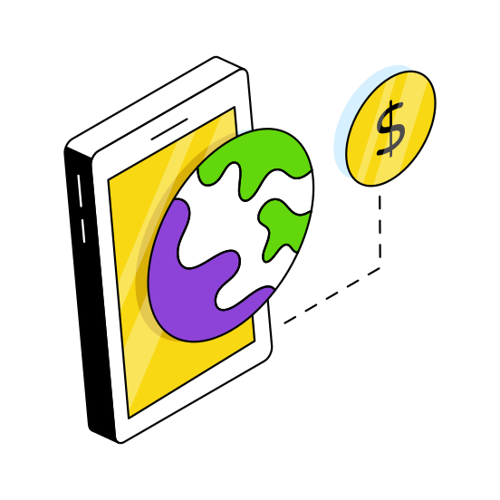 Global Money, Global Economy, Global Investment, Global Currency, Worldwide Investment, illustration