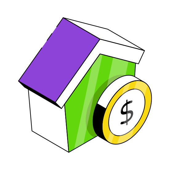 Home Payment, House Payment, Property Payment, Real Estate Payment, Cash Payment illustration