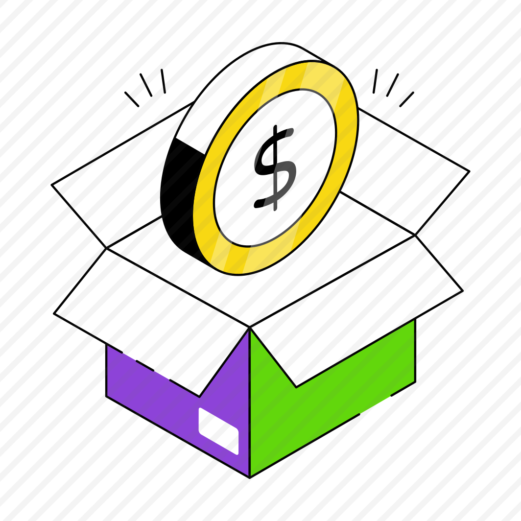 Money Box, Financial Parcel, Financial Package, Cash Box, Money Carton  preview