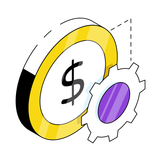 Money Management, Money Development, Dollar Management, Cash Management, Economy Management,  illustration