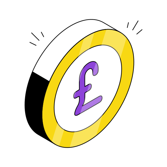Pound Coin, Cash Coin, Money Coin, Currency Coin, Finance  illustration