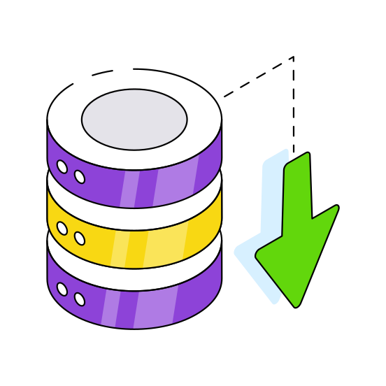 Server Download, Dataserver, Database Download, Db, Sql  illustration