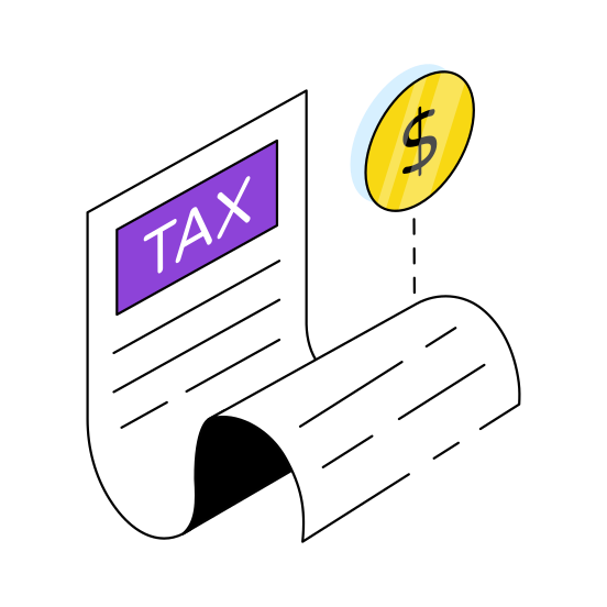 Tax Paper, Tax Document, Tax Doc, Tax Report, Tax Payment illustration