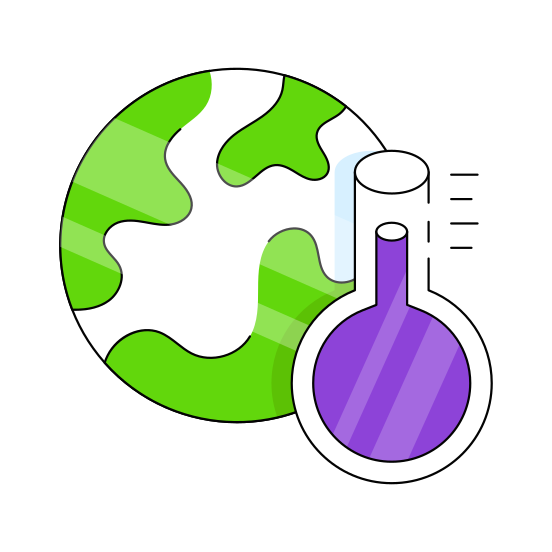 Global Warming, Global Burning, Global Heat, Global Temperature, World Warning  illustration