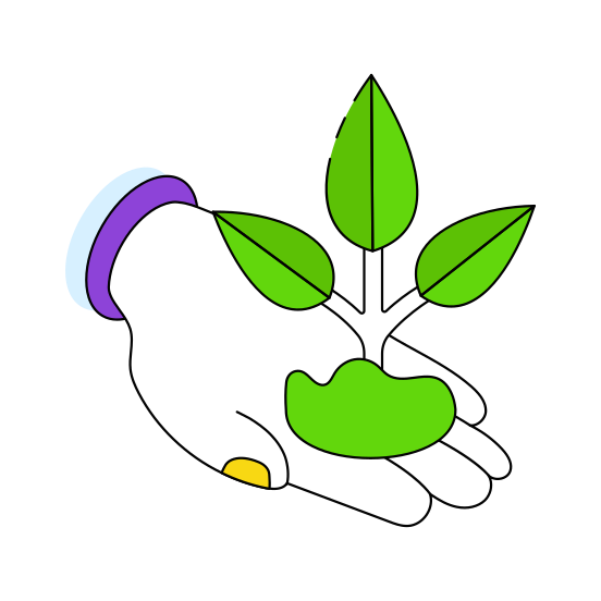 Plant Care, Sprout, Growing Plant, Farming, Agriculture illustration