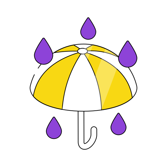 Sunshade, Rainshade, Umbrella, Canopy, Bumbershoot  illustration