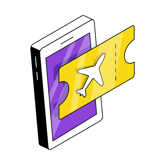 Air Ticket, Raffle, Voucher, Permit Pass, Travel Pass, illustration