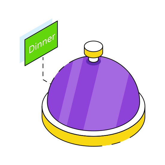 Cloche, Food Service, Platter, Dish Cover, Dish Lid,  illustration