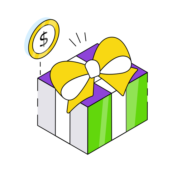 Gift Box, Carton, Wrapped Package, Present, Surprise,  illustration