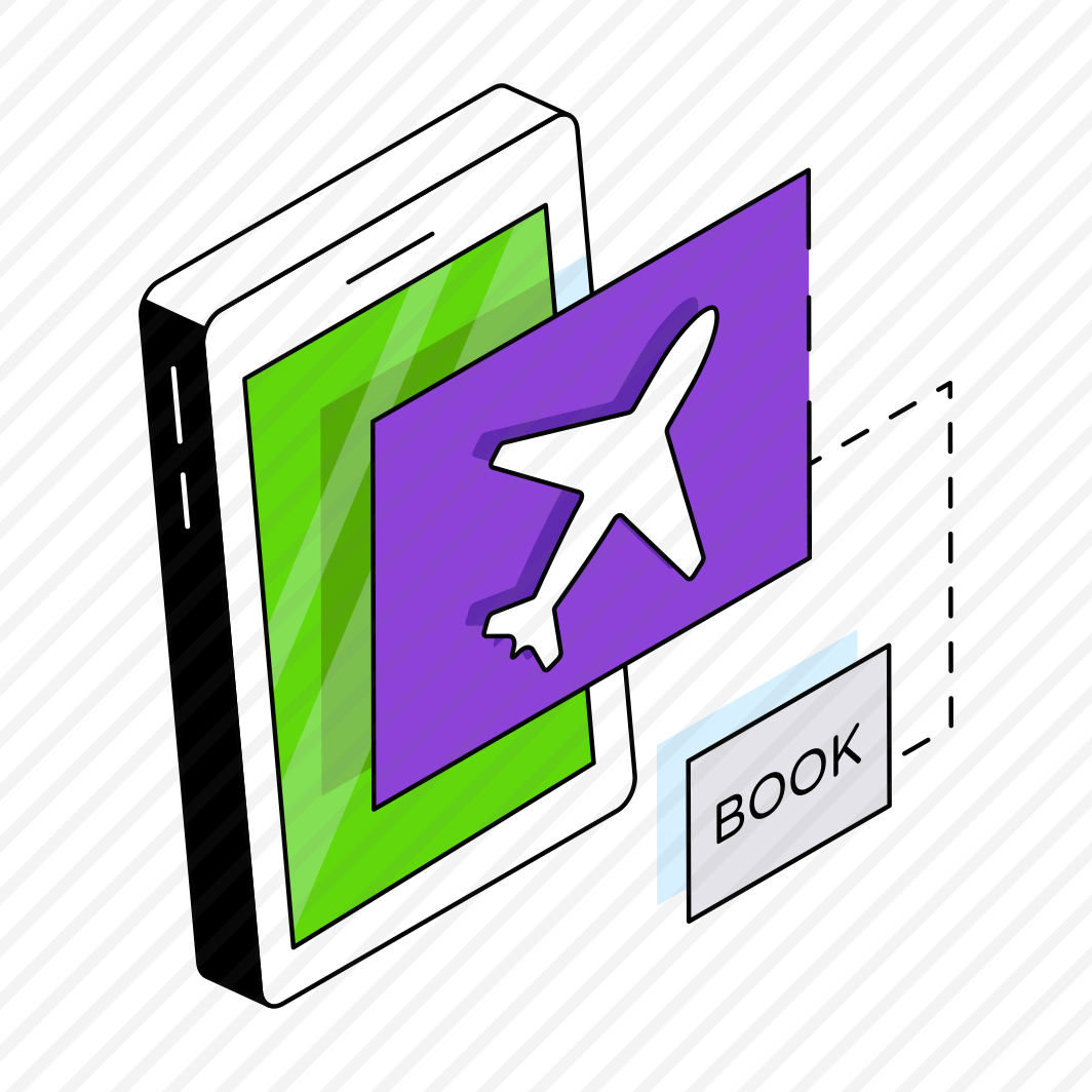 Mobile Flight Booking, Online Booking, Air Travel, Flight Booking App, Phone Travel Application, preview