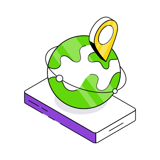 Mobile Global Location, Global Direction, Navigation, Geolocation, Gps  illustration