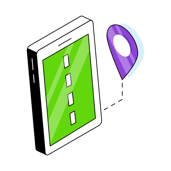 Mobile Map, Online Navigation, Online Gps, Online Geolocation, Mobile Location,  illustration