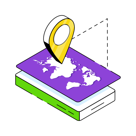 Mobile Map, Online Navigation, Online Gps, Online Geolocation, Online Location  illustration