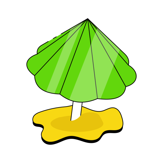 Outdoor Umbrella, Canopy, Sunshade, Rainshade, Bumbershoot,  illustration