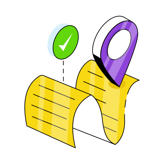Paper Location, Document Location, Doc, Archive, Doc Direction  illustration