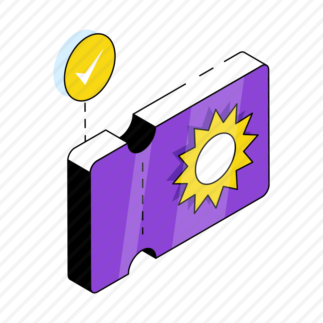 Summer Ticket, Raffle, Voucher, Vacation Pass, Travel Pass,  preview