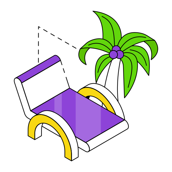 Sunbed, Deck Chair, Tanning Bed, Lounger, Solarium  illustration