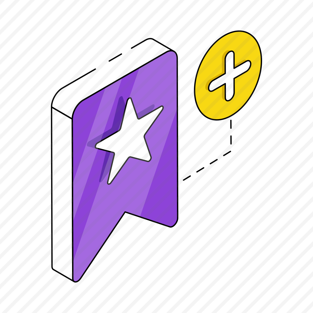 Add Bookmark, Favorite Strip, Ribbon, Bookmark Badge, Bookmark Label  preview